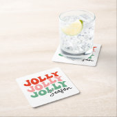 Jolly Jolly Seizoen Retro Vakantie Typografie Kartonnen Onderzetters (Insitu)