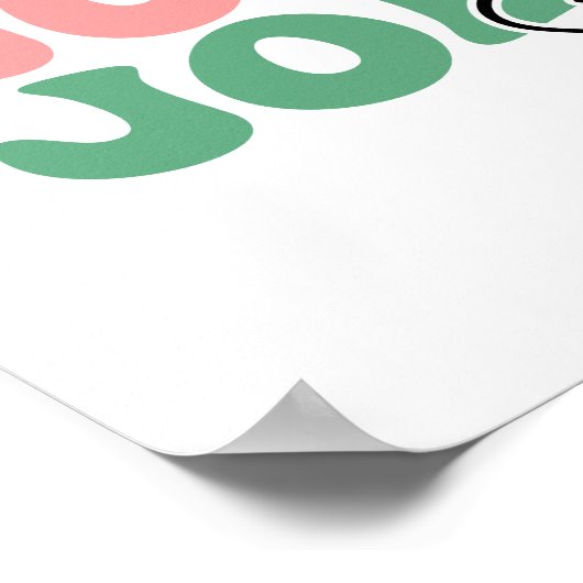 Jolly Jolly Seizoen Retro Vakantie Typografie Poster (Hoek)