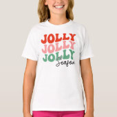 Jolly Jolly Seizoen Retro Vakantie Typografie T-shirt (Voorkant)