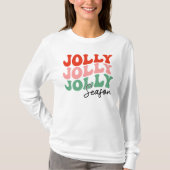 Jolly Jolly Seizoen Retro Vakantie Typografie T-shirt (Voorkant)