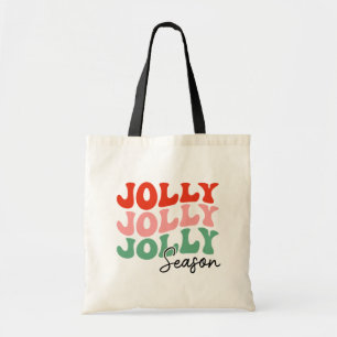 Jolly Jolly Seizoen Retro Vakantie Typografie Tote Bag