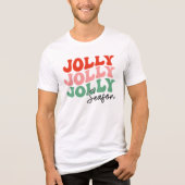 Jolly Jolly Seizoen Retro Vakantie Typografie Tri-Blend Shirt (Voorkant)