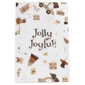 Jolly Joyful Boho Christmas Medium Cadeauzakje (Voorkant)