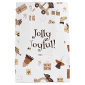 Jolly Joyful Boho Christmas Medium Cadeauzakje (Achterkant)