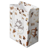 Jolly Joyful Boho Christmas Medium Cadeauzakje (Achterkant Gekanteld)