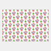 Jolly Jumbos Olifant thema Kerstmis Inpakpapier Vel (Voorkant)