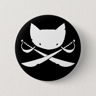 Jolly Kat Pirate Button
