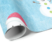 Jolly Kerstfeestdag Snowman Pattern Cadeaupapier (Rol Hoek)