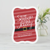 Jolly kerstkerstkerstkerstkerstpak - niet-foto feestdagenkaart (Staand voorkant)