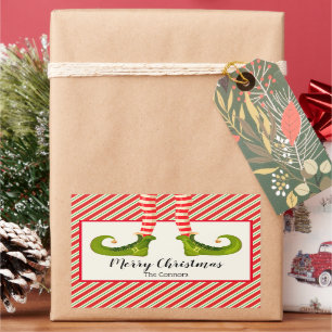 Jolly Kerstkleppen en Stripes Holiday Rechthoekige Sticker