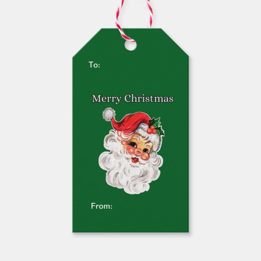 Jolly Kerstman Cadeaulabel (Voorkant)