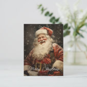 Jolly Kerstman Kerstvakantie Briefkaart (Staand voorkant)