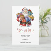 Jolly Kerstman Klasse Kerstmis Save The Date (Staand voorkant)