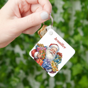 Jolly Kerstman Klassieke Kerstmis Sleutelhanger