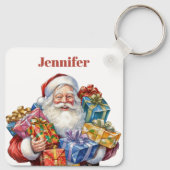 Jolly Kerstman Klassieke Kerstmis Sleutelhanger (Achterkant)