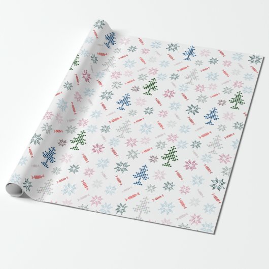 Jolly Kerstmis Cadeaupapier (Uitgerold)