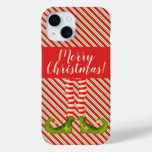 Jolly Kerstmis Elf Legs and Stripes iPhone 15 Case