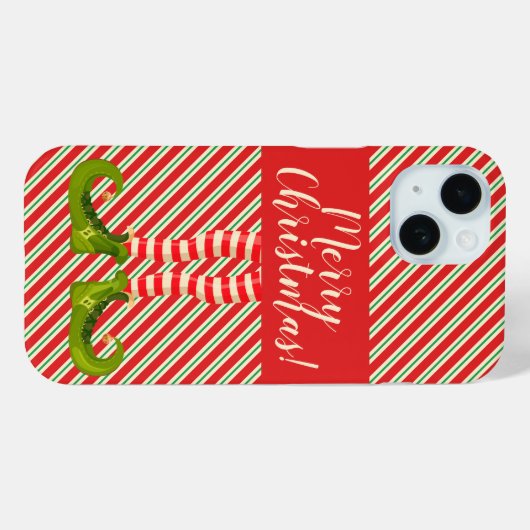 Jolly Kerstmis Elf Legs and Stripes Case-Mate iPhone Case (Achterkant (horizontaal))