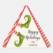 Jolly Kerstmis Elf Legs Holiday Sticker (Voorkant)