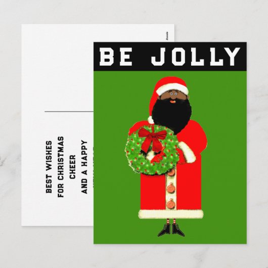 Jolly Kerstmis Feestdagenkaart (Voorkant / Achterkant)