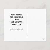 Jolly Kerstmis Feestdagenkaart (Achterkant)