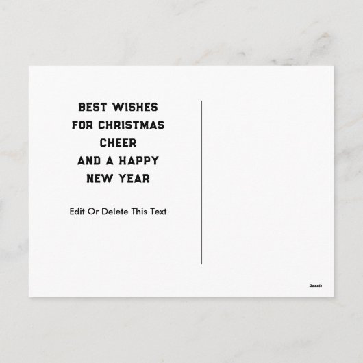 Jolly Kerstmis Feestdagenkaart (Achterkant)