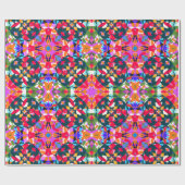 Jolly Kerstmis Kleurrijke Maximalistische Moderne  Cadeaupapier (Vlak)