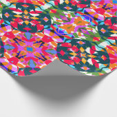 Jolly Kerstmis Kleurrijke Maximalistische Moderne  Cadeaupapier (Hoek)