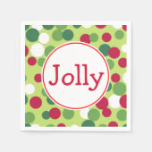 Jolly Kerstmis Napkins Servet (Voorkant)