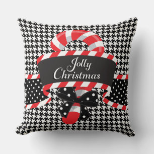 Jolly Kerstmis/Penguin Black Pset Pillow Kussen