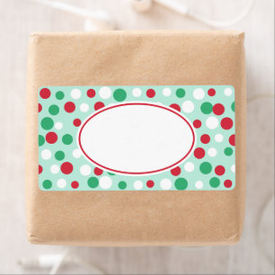 Jolly Kerstmis-Stippen labels