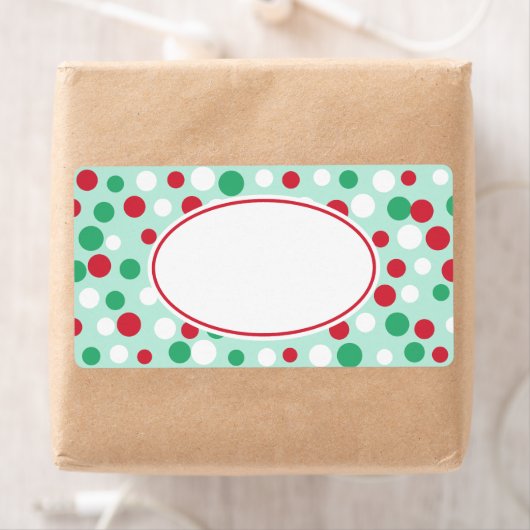 Jolly Kerstmis-Stippen labels (Insitu)