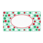 Jolly Kerstmis-Stippen labels (Voorkant)