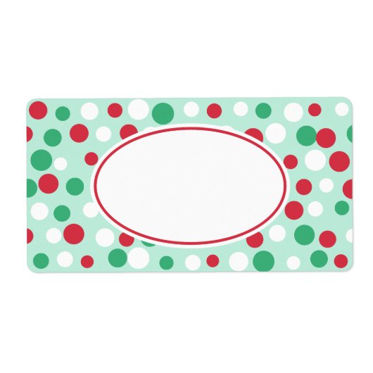 Jolly Kerstmis-Stippen labels (Voorkant)