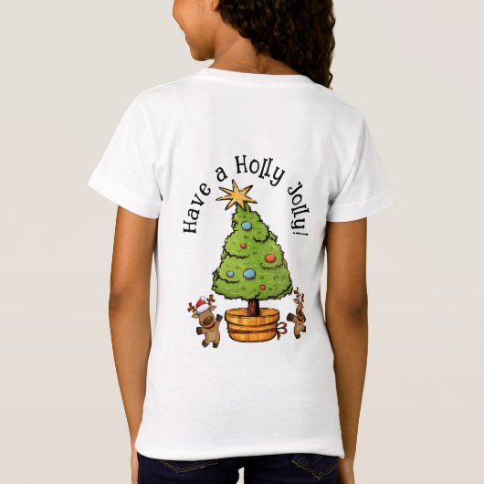 Jolly Kerstmis voor kinderen en iedereen T-shirt (Achterkant)