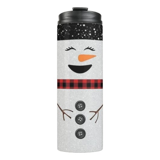 Jolly Kerstsnowman Thermosbeker (Voorkant)