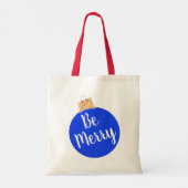 Jolly kerstversieringen omkeerbaar tote bag (Achterkant)