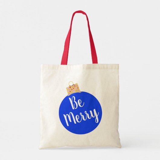 Jolly kerstversieringen omkeerbaar tote bag (Achterkant)