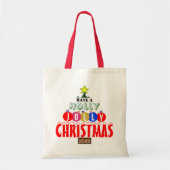 Jolly kerstversieringen omkeerbaar tote bag (Voorkant)