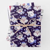 Jolly Kerstwinter — Verpakking van papier van 3 ja Inpakpapier Vel (In situ)