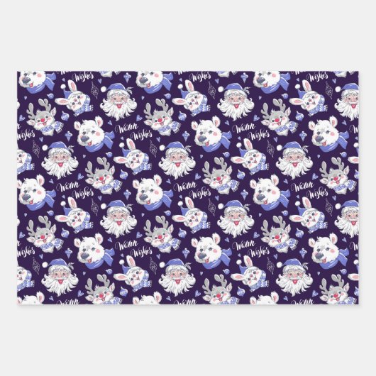 Jolly Kerstwinter — Verpakking van papier van 3 ja Inpakpapier Vel (Voorkant)