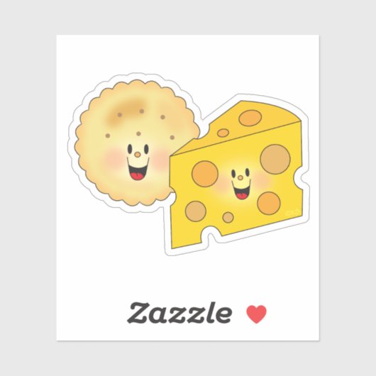 Jolly Kins kaas en crackers Sticker (Vel)