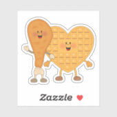 Jolly Kins kip en wafels Sticker (Vel)