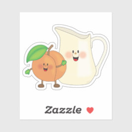 Jolly Kins perziken en room Sticker