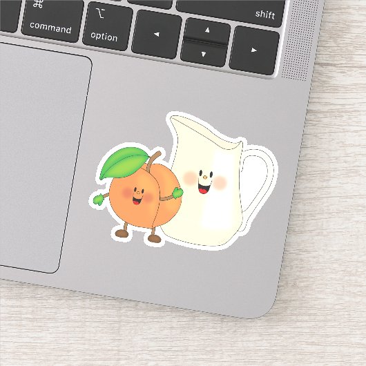 Jolly Kins perziken en room Sticker (Detail)