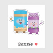 Jolly Kins Pindakaas en gelei Sticker (Vel)