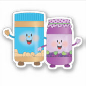 Jolly Kins Pindakaas en gelei Sticker (Voorkant)