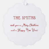 Jolly Lachende Santa Waterverf Kerstkrans Ornament Kaart (Achterkant)