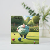 Jolly Lawn Bowler Man, Bedankkaart (Staand voorkant)