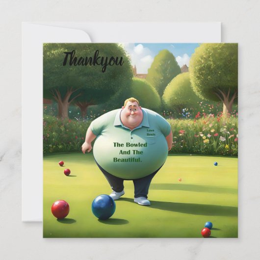 Jolly Lawn Bowler Man, Bedankkaart (Voorkant)